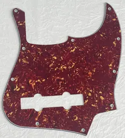 NEW GREAT-FOR FENDER USA/MEXICAN 5 STRING JAZZ BASS GUITAR PICKGUARD RED