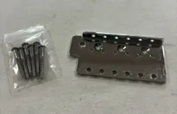 1999 FENDER STRATOCASTER MIM CHROME SIX-POINT TREMOLO BRIDGE PLATE W/ HW