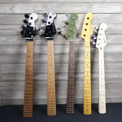 FENDER AMERICAN P BASS AND SQUIER BASS NECK LOT ASSORTED DAMAGED NECK LOT