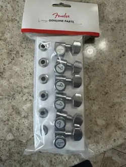 GENUINE FENDER LOCKING TUNERS, ALL SHORT. 