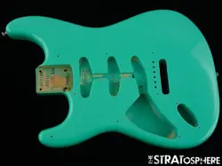 LEFTY FENDER AV II AMERICAN VINTAGE 1957 STRATOCASTER BODY STRAT SEA FOAM GREEN