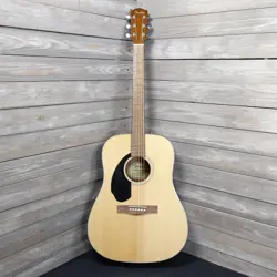 FENDER CD-60S DREADNAUGHT LEFT HANDED ACOUSTIC GUITAR AS IS BODY DAMAGE