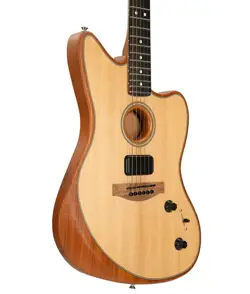 PRE-OWNED FENDER AMERICAN ACOUSTASONIC JAZZMASTER - NATURAL, EBONY FINGERBOARD