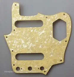 FOR US FENDER JAGUAR GUITAR GUITAR PICKGUARD SCRATCH PLATE, 4PLY CREAM PEARL