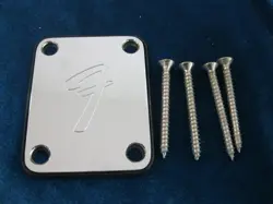 1976-82 FENDER NECK PLATE + GASKET + SCREWS TELECASTER PRECISION STRATOCASTER