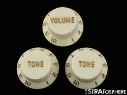 FENDER VINTERA II 50S RI STRATOCASTER STRAT GUITAR KNOBS CONTROL PARCHMENT