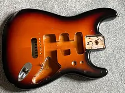 1997 FENDER CALIFORNIA SERIES STRATOCASTER GUITAR BODY SUNBURST 4 LB 4 OZ