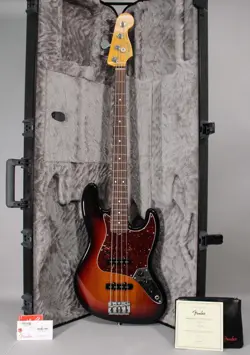 2023 FENDER AMERICAN PROFESSIONAL II JAZZ BASS 3-COLOR SUNBURST FINISH W/OHSC