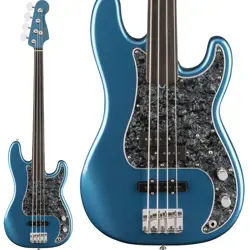 FENDER TONY FRANKLIN FRETLESS PRECISION BASS (LAKE PLACID BLUE) ELECTRIC GUITAR
