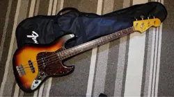ELECTRIC BASS GUITAR FENDER JAPAN JB62-75US 3 TONE SUNBURST WITH SOFT CASE