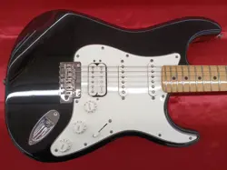 FENDER MEXICO PLAYER STRAT HSS MN BLK USED ALDER BODY MAPLE NECK W/GIG CASE