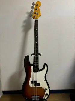 ELECTRIC BASS GUITAR FENDER JAPAN PB62 PRECISION SUNBURST