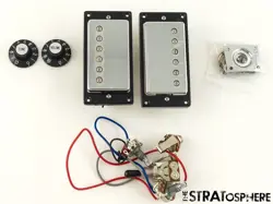 FENDER SQUIER AFFINITY STARCASTER DELUXE HUMBUCKER PICKUPS POTS KNOBS, GUITAR 