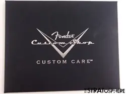 USA FENDER CUSTOM SHOP CUSTOM CARE BOOKLET, MANUALS TAGS, BLACK