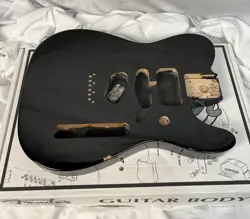 GENUINE FENDER DELUXE SERIES TELECASTER SSH ALDER BODY, BLACK (READ DESCRIPTION)