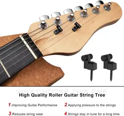 MAXCHEER ROLLER GUITAR STRING TREES GUIDES RETAINER FOR FENDER STRAT 