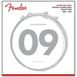 FENDER 3250L NICKEL-PLATED STEEL BULLET END ELECTRIC GUITAR STRINGS - LIGHT