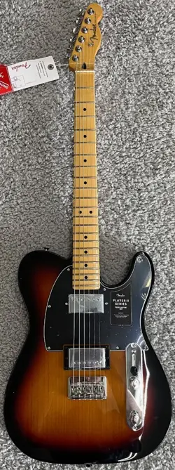 FENDER PLAYER II TELECASTER HH ELEC GUITAR, MAPLE FINGERBOARD, 3 COLOR SUNBURST