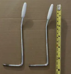 2 PIECE TREMOLO ARM WHITE TIP CHROME GUITAR PARTS ELECTRIC FENDER