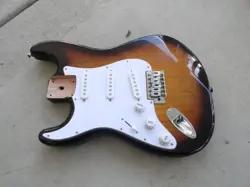 FENDER SQUIER STRATOCASTER LOADED GUITAR BODY. LEFT-HANDED