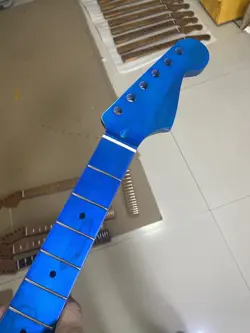 FENDER STRAT REPLACEMENT 22FRETS BLUE MAPLE ELECTRIC GUITAR NECK BRIGHT