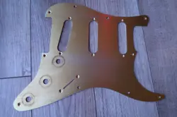 10 HOLE FENDER STRATOCASTER PICKGUARD GOLD ANODIZED RELIC USA  STRAT ALUMINUM RI