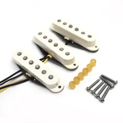 GUITAR PICKUPS 60S NECK MIDDLE BRIDGE PURE SILVER-WOUND FOR FENDER STRAT GUITAR