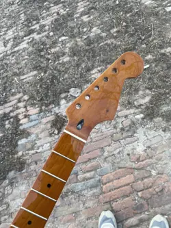 22FRET ROASTED MAPLE ST ELECTRIC GUITAR NECK 25.5INCH GLOSS FENDER STRAT REPLACE