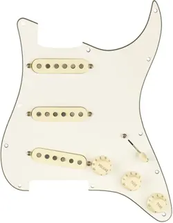 FENDER CUSTOM SHOP FAT 50'S SSS PRE-WIRED STRAT PICKGUARD, 11-HOLE, PARCHMENT