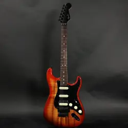 FENDER ISHIBASHI FSR MIJ HYBRID II STRATOCASTER HSS KOA TOP BLACK HARDWARE   S