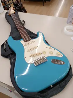 FENDER JAPAN ST-43J ELECTRIC GUITAR DAPHNE BLUE, BUZZWOOD BODY, MAPLE NECK
