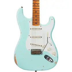 FENDER CUSTOM SHOP '58 STRATOCASTER RELIC GUITAR SUPER FADED AGED SURF GREEN