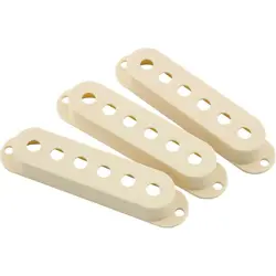 FENDER ROAD WORN STRATOCASTER AGED WHITE PICKUP COVERS (3) AGED WHITE