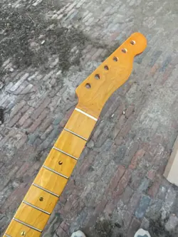 21 FRET TELE MAPLE ELECTRIC GUITAR NECK FOR FENDER  TL REPLACEMENT GLOSS YELLOW