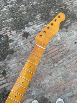 22 FRET TELE ELECTRIC GUITAR NECK FOR FENDER TL REPLACEMENT GLOSS YELLOW