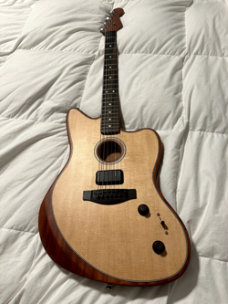 2022 FENDER AMERICAN ACOUSTASONIC JAZZMASTER ACOUSTIC-ELECTRIC, NATURAL
