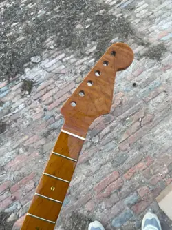 21FRET ROASTED FLAME MAPLE ST ELECTRIC GUITAR NECK 25.5INCH GLOSS  FENDER STRAT