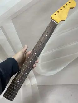 YELLOW 21 FRET ST MAPLE ELECTRIC GUITAR NECK ROSEWOOD FENDER REPLACEMENT  8MM