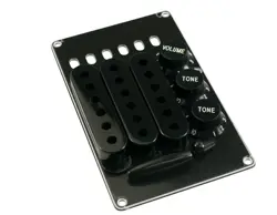 WD ACCESSORY KIT WITH BACKPLATE AND KNOBS FOR FENDER STRATOCASTER BLACK