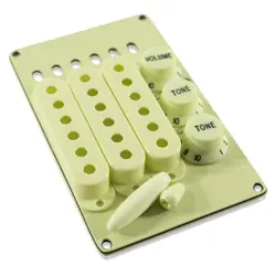 WD ACCESSORY KIT WITH BACKPLATE AND KNOBS FOR FENDER STRATOCASTER MINT GREEN