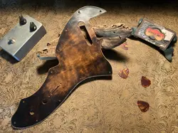 CUSTOM TOOLED LEATHER DISTRESSED PICKGUARD FITS FENDER TELECASTER TELE THINLINE