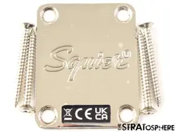 FENDER SQUIER CLASSIC VIBE BASS VI SIX NECK PLATE, GUITAR NICKEL!
