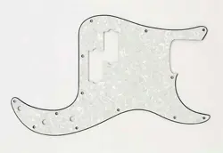 * NEW PICKGUARD FOR USA FENDER STANDARD PRECISION P BASS WHITE PEARLOID 4 PLY