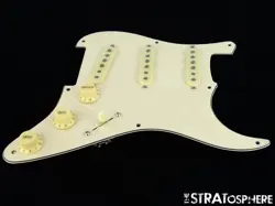 NEW FENDER STRATOCASTER LOADED PICKGUARD STRAT VINTAGE 65 CREAM 3 PLY 8 HOLE