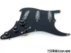 NEW FENDER STRATOCASTER LOADED PICKGUARD STRAT VINTAGE 65 BLACK 3 PLY 8 HOLE