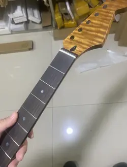 S S22FRETS 4A ROASTED FLAME MAPLE ELECTRIC GUITAR NECK FENDER STRATOCASTER STYLE