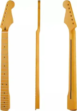 YELLOW 22 FRET STRAT ELECTRIC GUITAR NECK CANADA MAPLE FOR FENDER ST REPLACEMENT