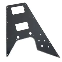ELECTRIC GUITAR PICKGUARD FOR KALAMAZOO FLYING V PARTS 3 PLY BLACK HH FENDER