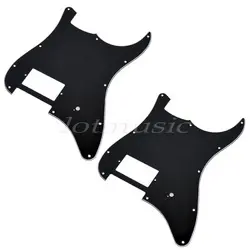 2 SINGLE HUMBUCKER PICKGUARD BLACK FOR ELECTRIC GUITAR FENDER STRAT STRATOCASTER
