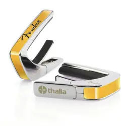 THALIA X FENDER GUITAR CAPO - CHROME, MAPLE WITH BLACK SPAGHETTI LOGO